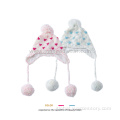 Knit Hat with Ear Flaps Winter Outdoor 100% Acrylic Earflaps Pom Pom hat Factory